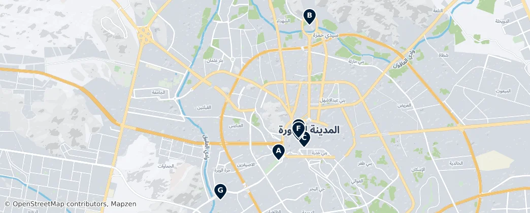 Historical Landmarks of Medina Haritası