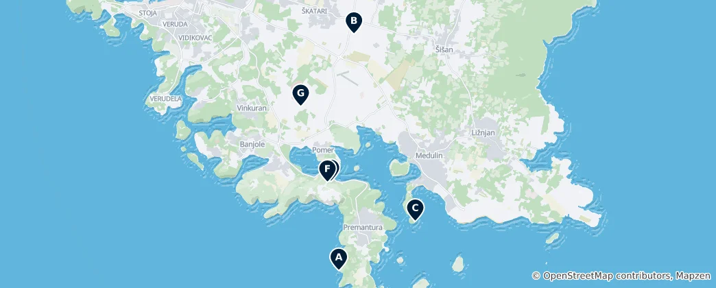 Mapa Historic Ruins & Forts