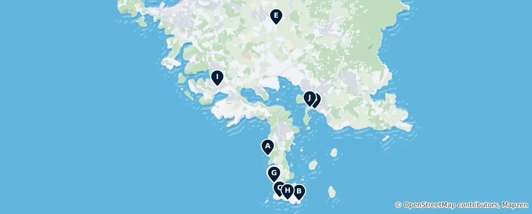 Mappa di Općina Medulin Essentials