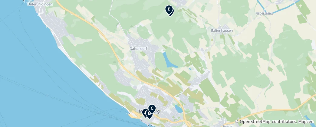 Mappa di Historic Sites