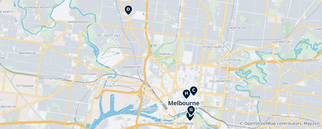 Mapa de Theatres & Arts Venues
