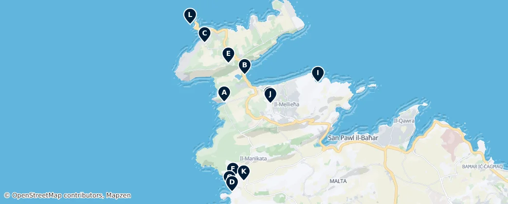 Mellieħa Essentials — Mappa