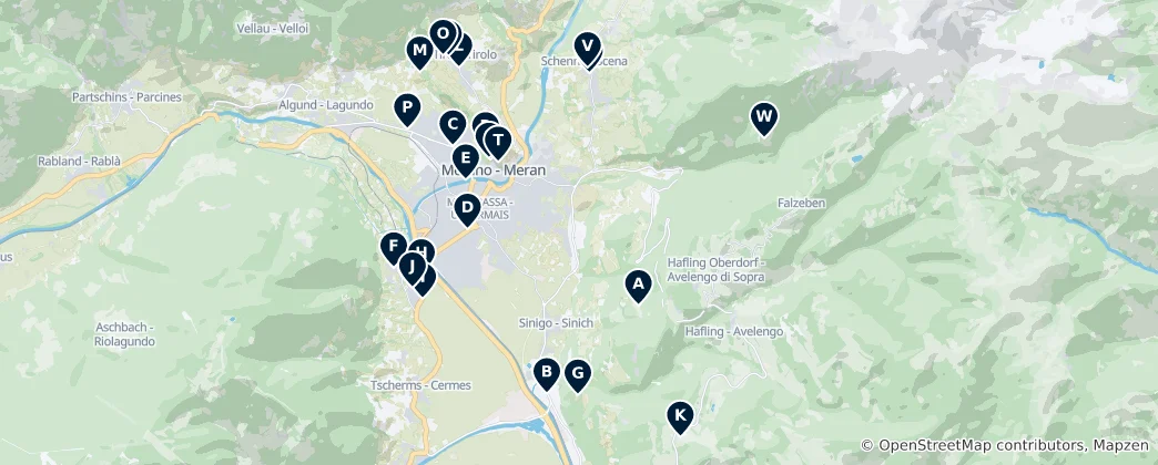 Mappa di Merano Regional Cuisine