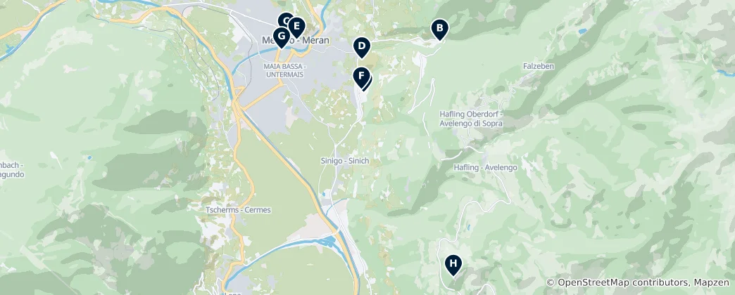 Mappa di Merano's Essential Gems