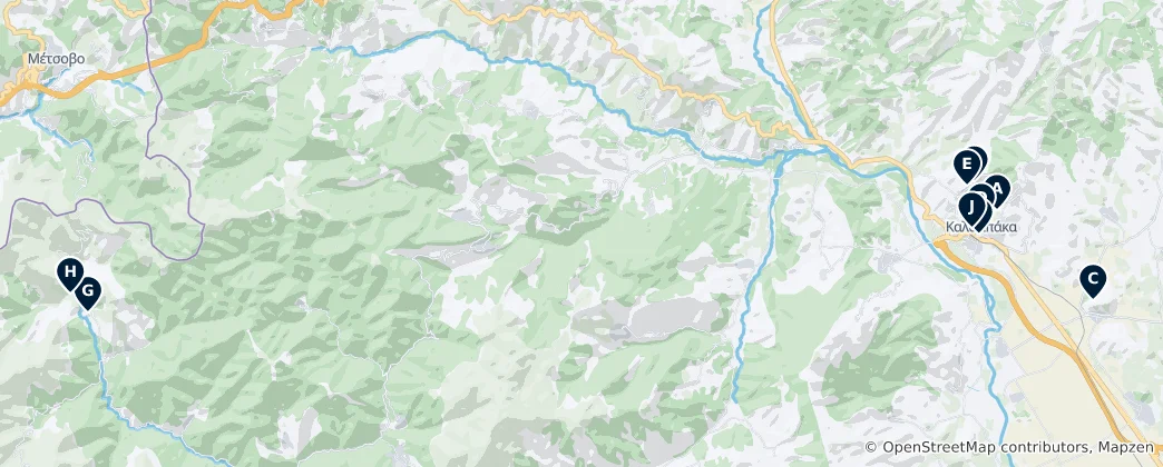 Map of Meteora Must-Sees