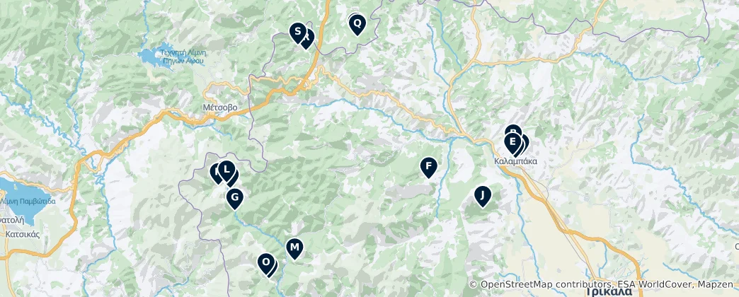 Karte von Monasteries and Churches