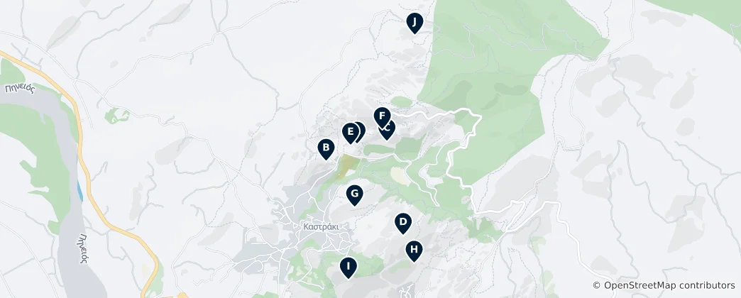 Mapa Ancient Greek Sites