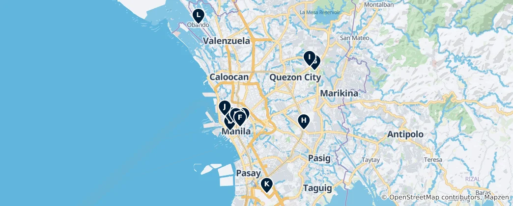 Mapa Historic Churches & Temples