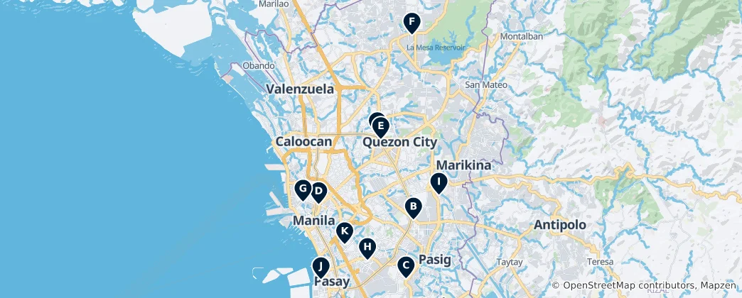 Mapa Shopping and Markets