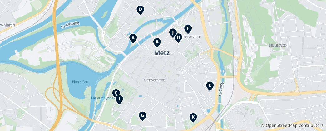 Map of Metz Religious Heritage