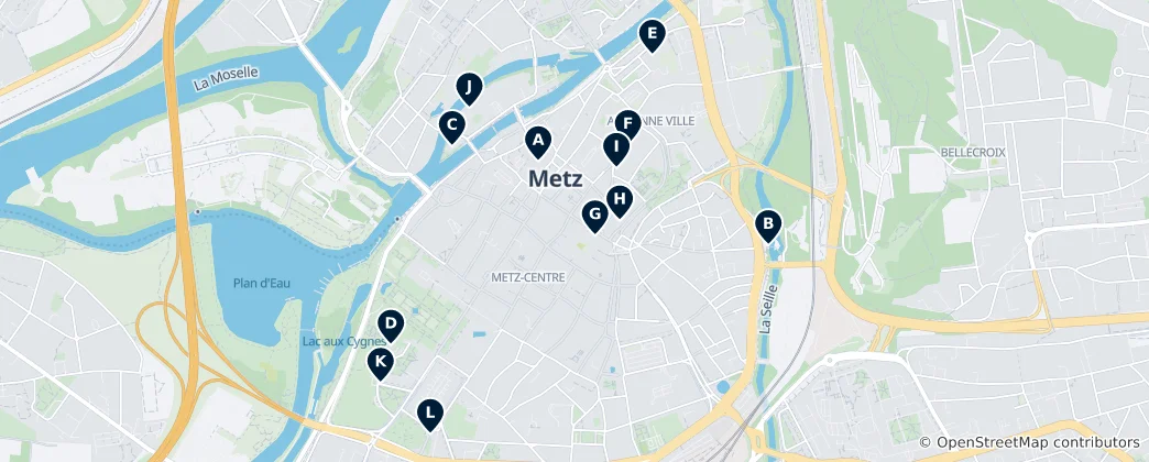 Karte von Metz Unmissables