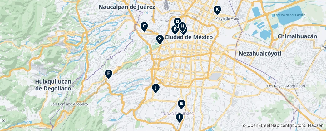 Mapa Architectural Highlights