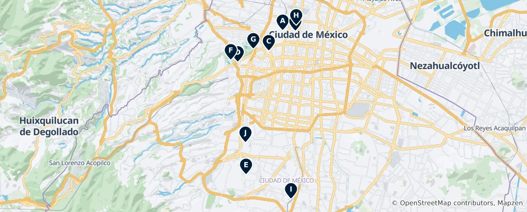 Mapa Iconic Landmarks & Monuments