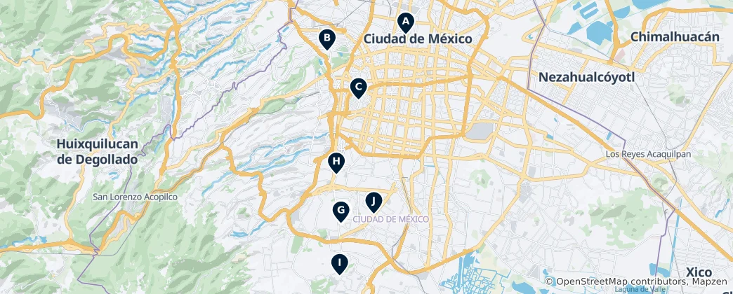 Map of Iconic Theatres and Venues
