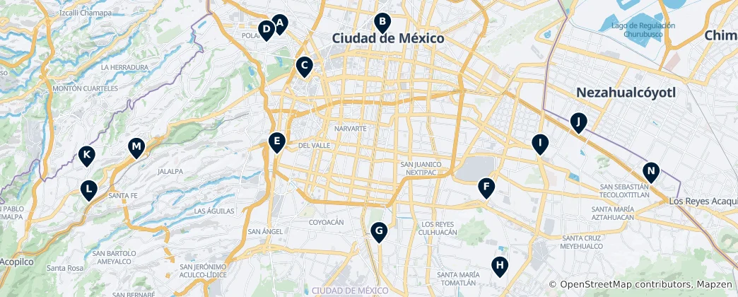 Mexico City Culinary Delights 지도