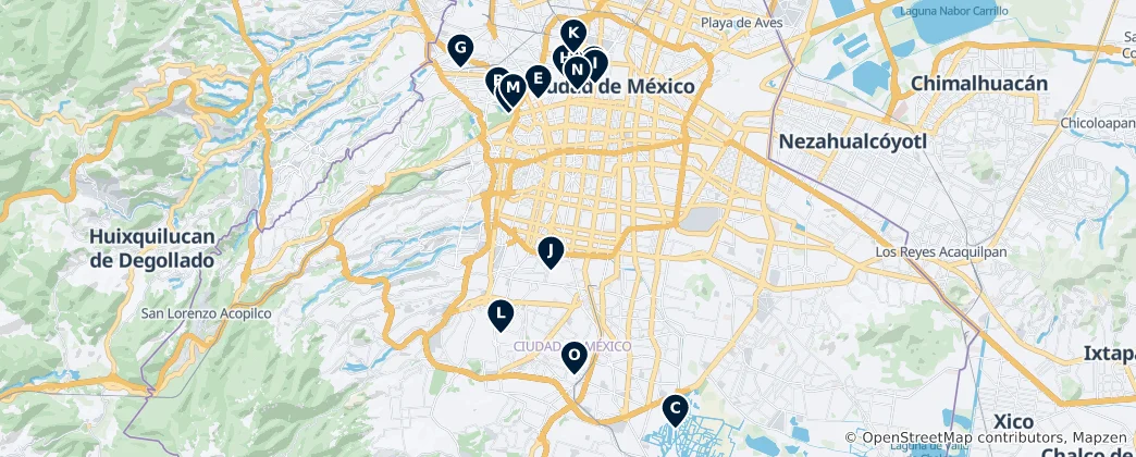 Mapa Mexico City Essentials