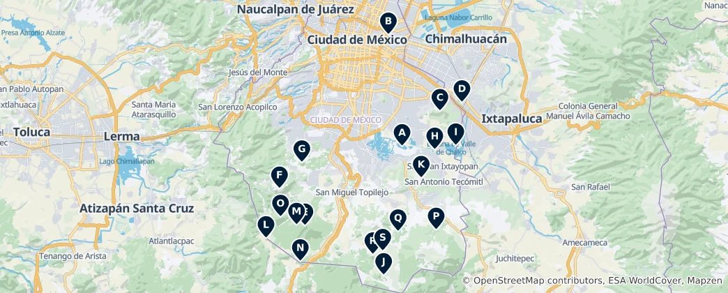 Map of Mexico's Natural Wonders