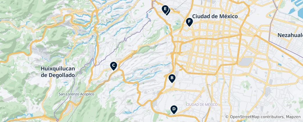 Mapa Premier Shopping Destinations