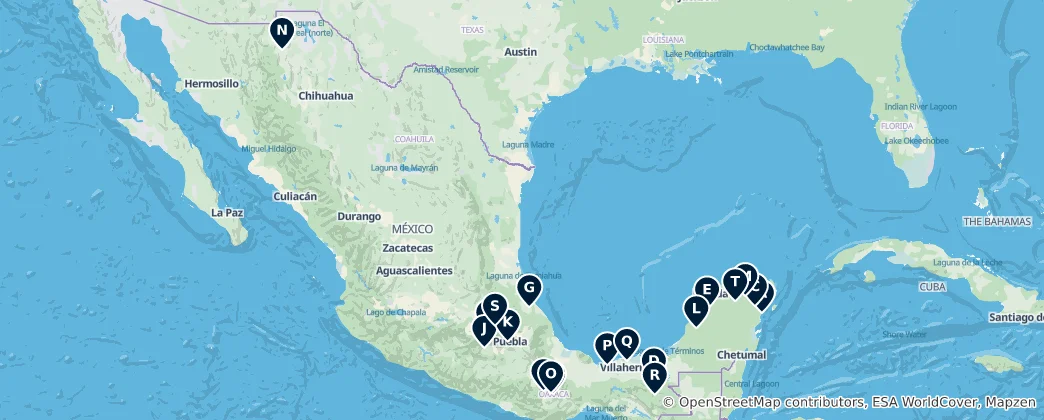 Mapa Ancient Archaeological Sites