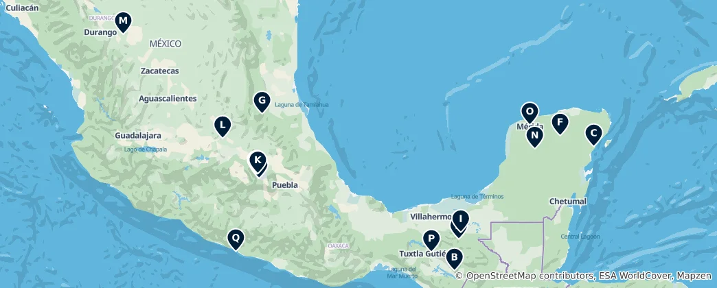 Mapa Editor's Choice: Mexico
