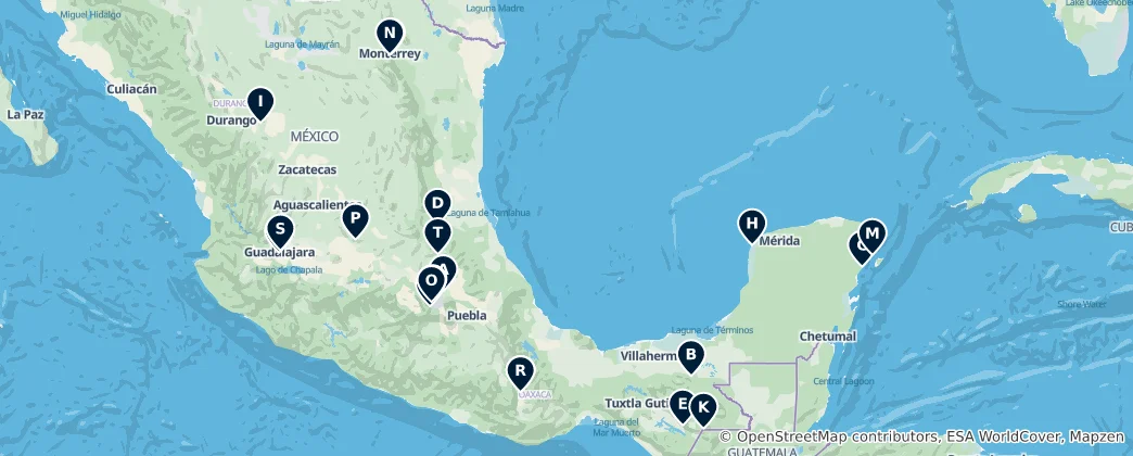 Map of Mexico's Best Parks & Nature