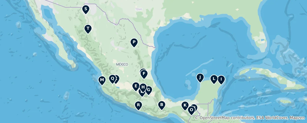 Mappa di Mexico's Hidden Gems
