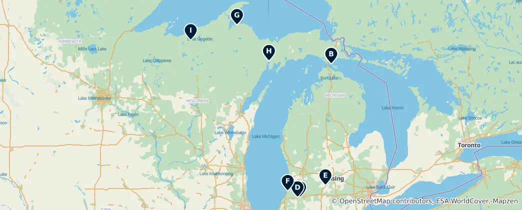 Mapa Historic Churches & Chapels