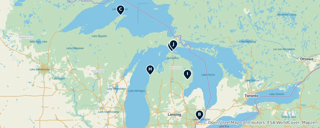 Mapa Michigan Essentials