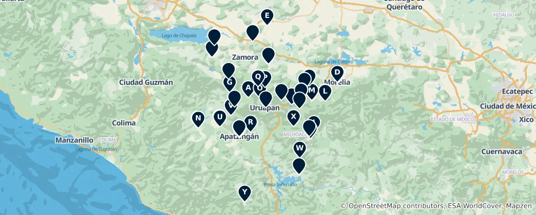 Map of Mexico's Sacred Sites