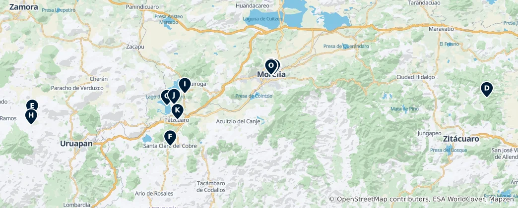 Mappa di Michoacan de Ocampo Essentials