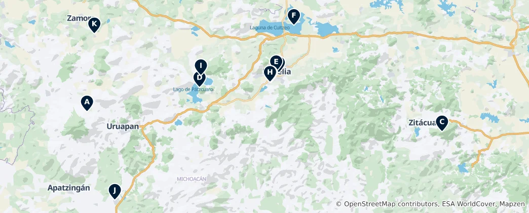 Map of Parks, Lakes & Volcanoes