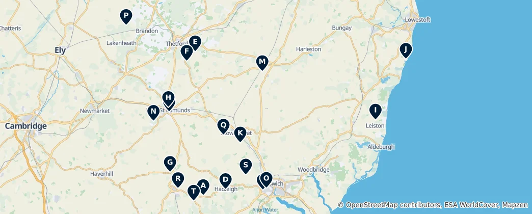 Map of Historic Churches and Chapels