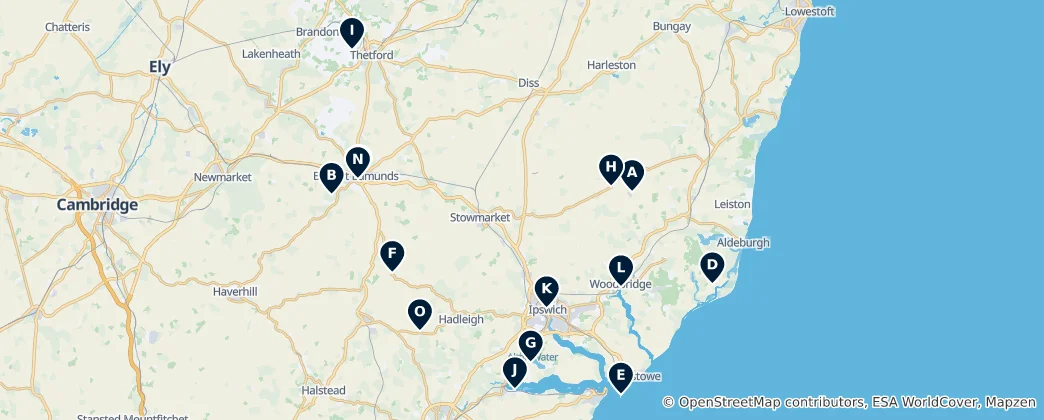 Mappa di Suffolk's Absolute Essentials