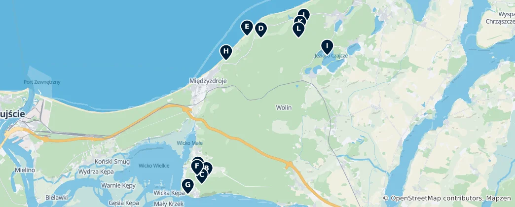 Mapa de Nature Viewpoints on Wolin