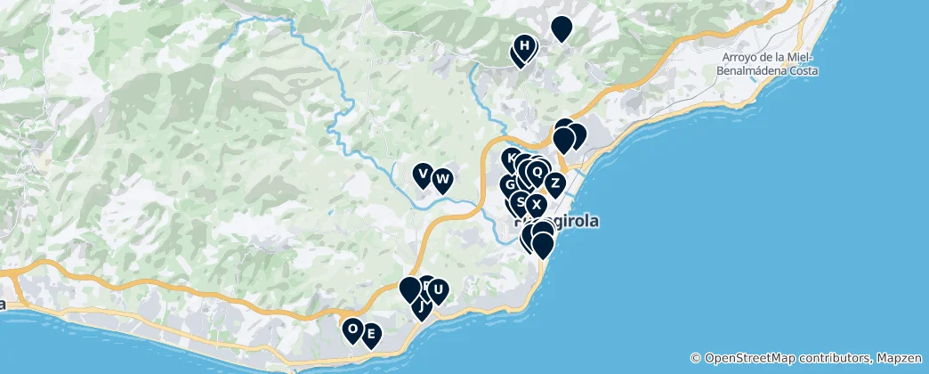 Mapa Parks and Gardens