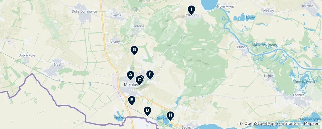 Mapa Viewpoints and Monuments