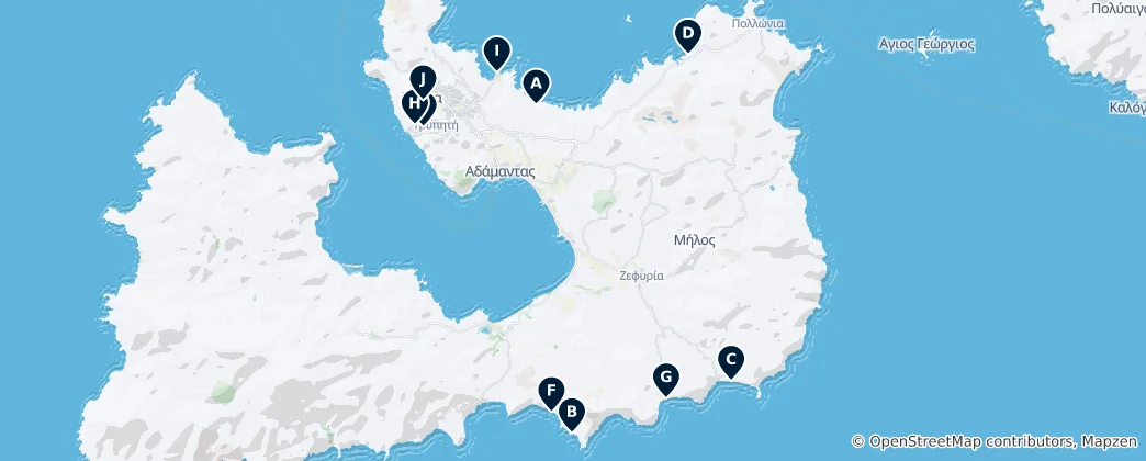 Mappa di Milos Essentials