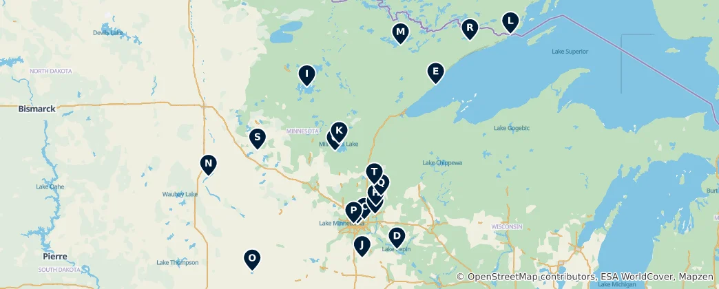 Map of Minnesota Nature & Outdoors