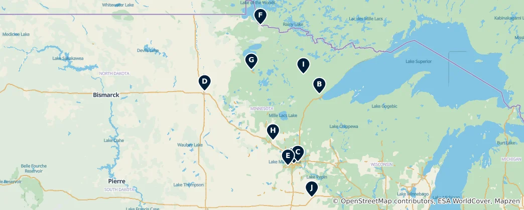 Map of Regional Airports & Hubs
