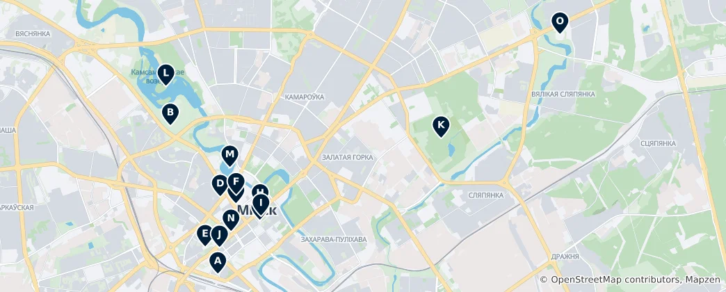 Map of Minsk City Essentials