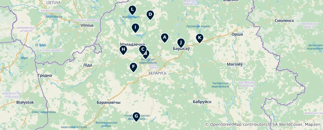 Map of Historical and Memorial Sites