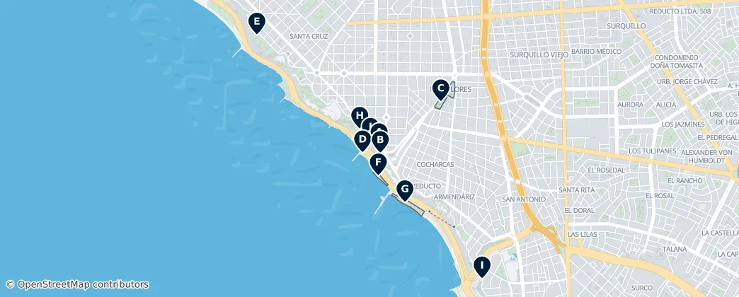 Coastal Parks & Beaches — Mapa