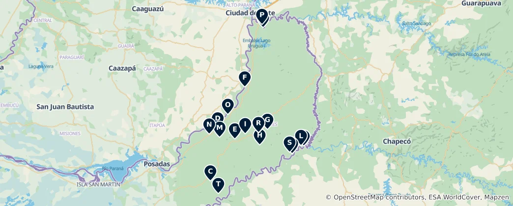 Mapa De Cascadas Espectaculares