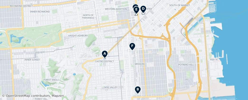 Theaters & Cinemas — Map