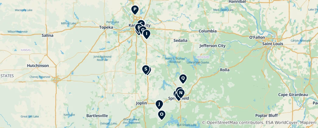Mapa Premier Golf Courses