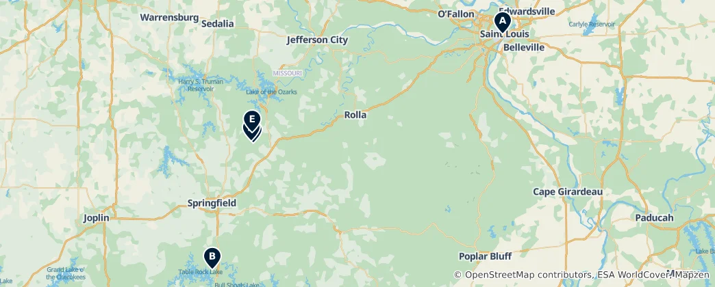 Mappa di Top Parks & Recreation
