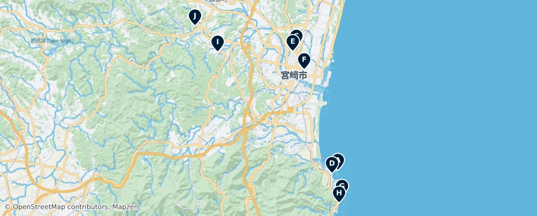 Map of Best of Miyazaki