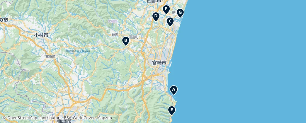 Map of Cultural Heritage of Miyazaki