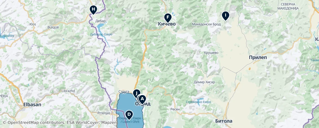 Historical Fortifications and Sites — Map