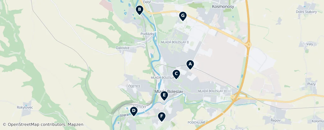 Best of Mladá Boleslav — Kaart